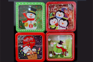 Square Xmas Tin