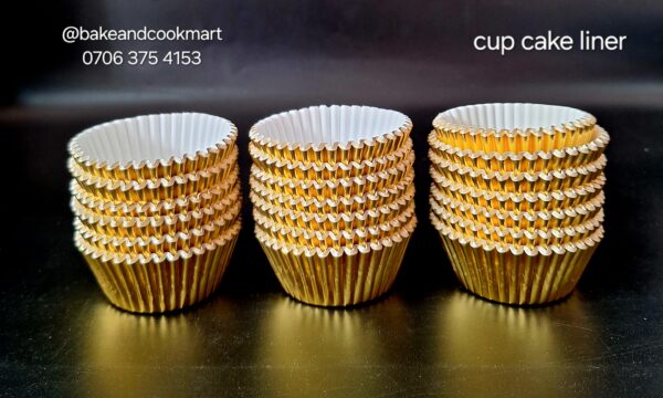Gold cupcake liner