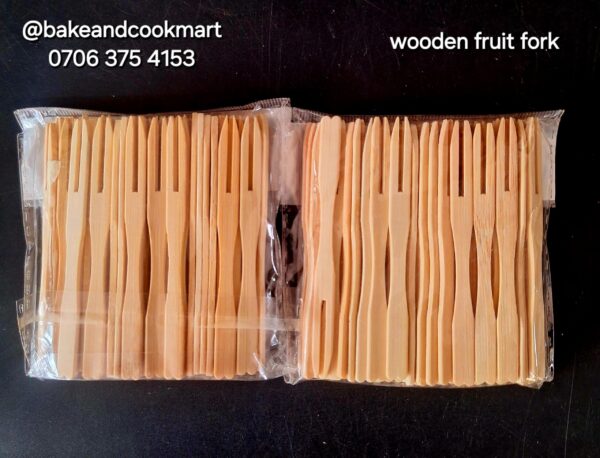 Wooden fruit fork