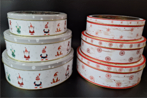 Clear Top xmas tin set