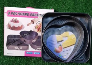 3pcs cake shape mould