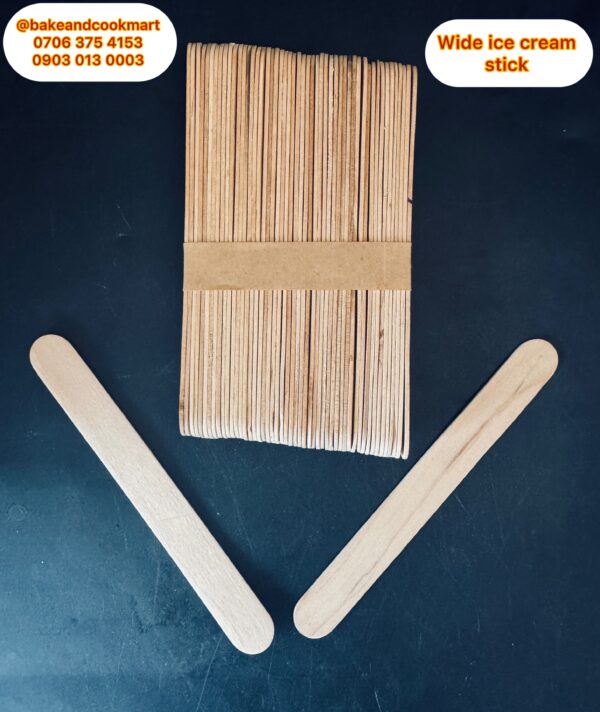 Wide ice cream stick