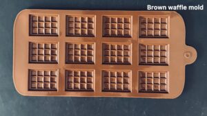 Brown waffle mold