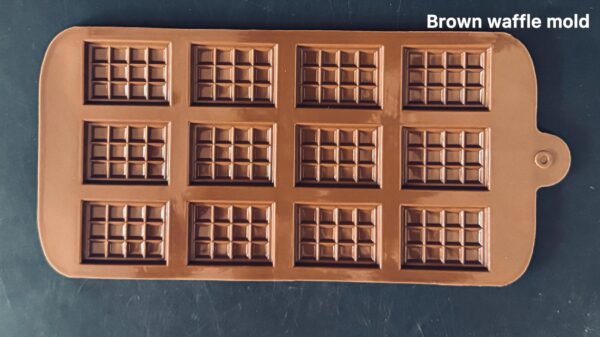 Brown waffle mold
