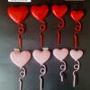 Valentine Plastic heart topper