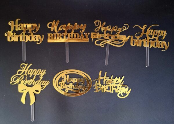 Paper happy birthday topper