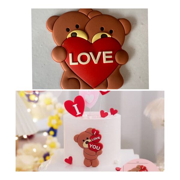 Valentine teddy topper